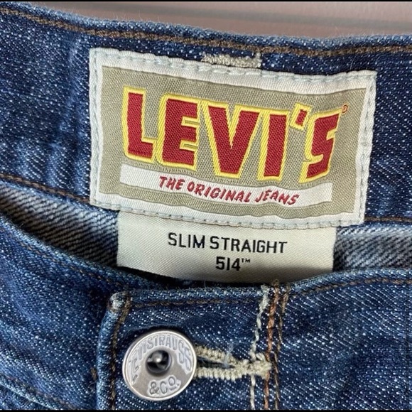 LEVI’S 514 Slim Straight Dark Wash Jeans | W38 L32 - Picture 6 of 8